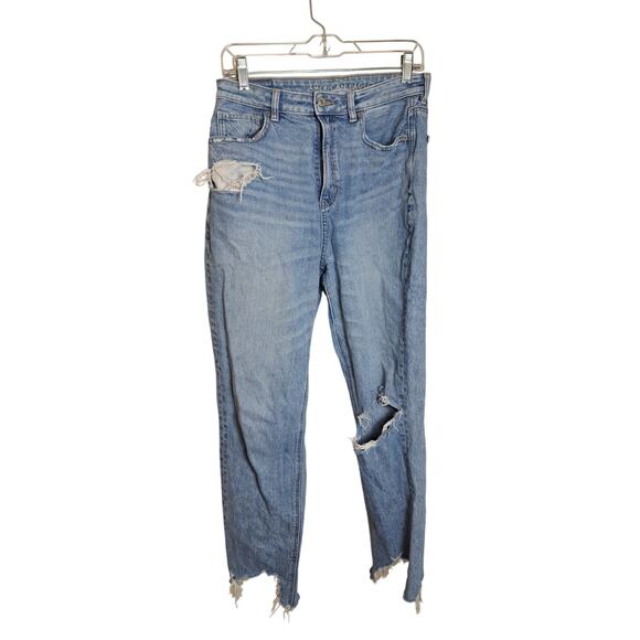American Eagle Women's Distressed Jeans Highest Rise Mom Jean W28 - Picture 1 of 6